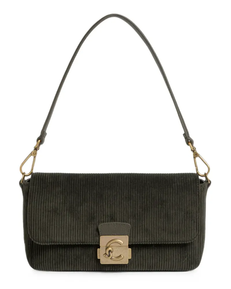Coccinelle medium corduroy-effect tote bag - Grün Grün
