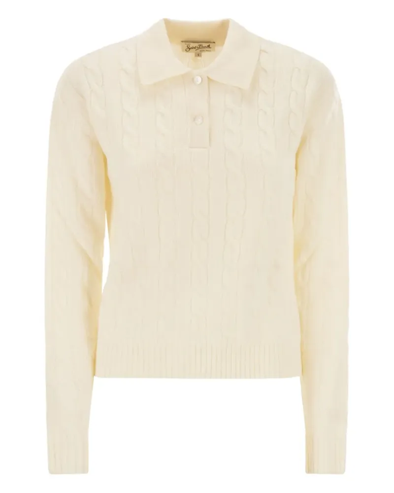 MC2 Saint Barth Savoy Poloshirt mit Zopfmuster - Nude Nude