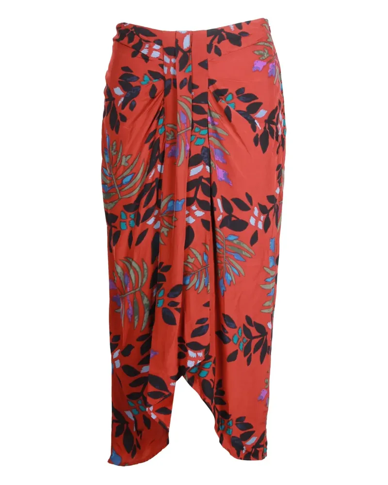 ba&sh Christo floral-print midi skirt - Rot Rot