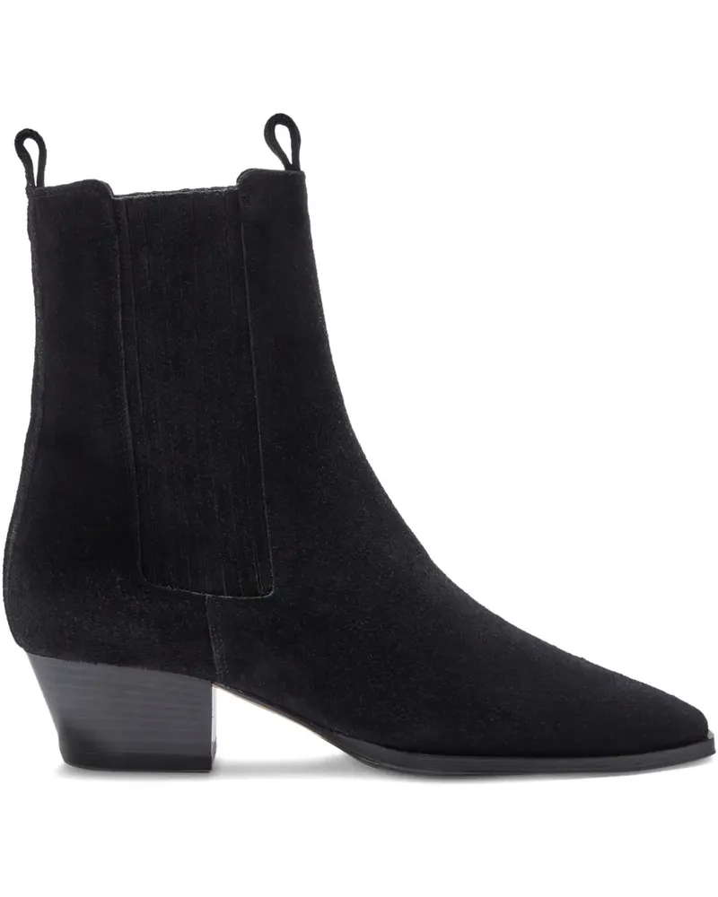 aeyde Kiki Stiefel aus Wildleder 30mm - Schwarz Schwarz