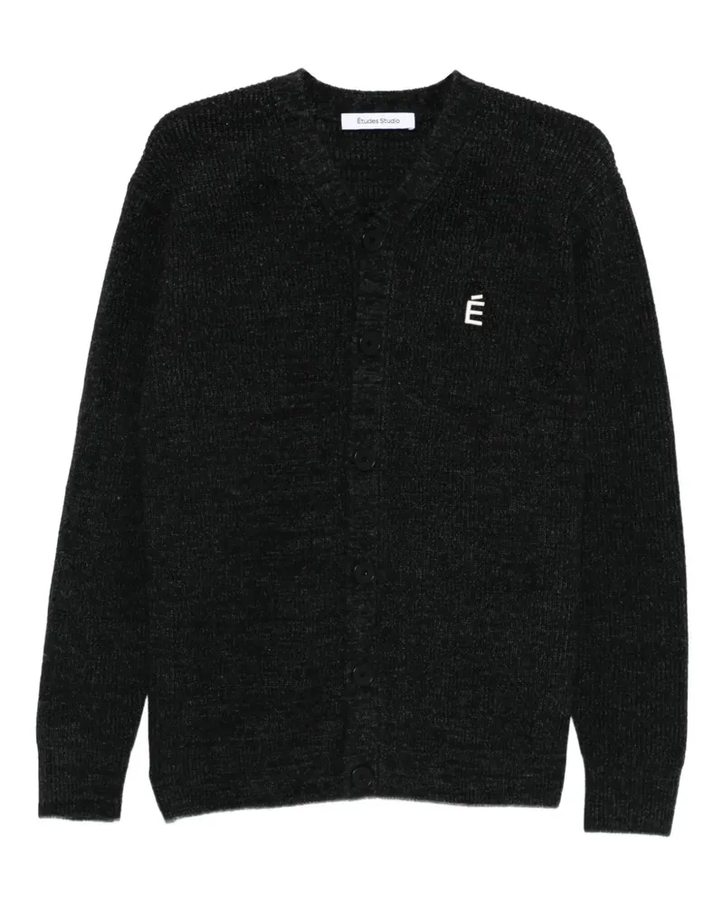 Études Studio Gerippter Cardigan mit V-Ausschnitt - Grau Grau