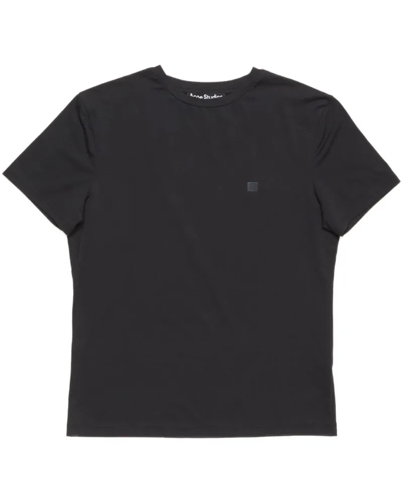 Acne Studios T-Shirt mit Applikation - Schwarz Schwarz