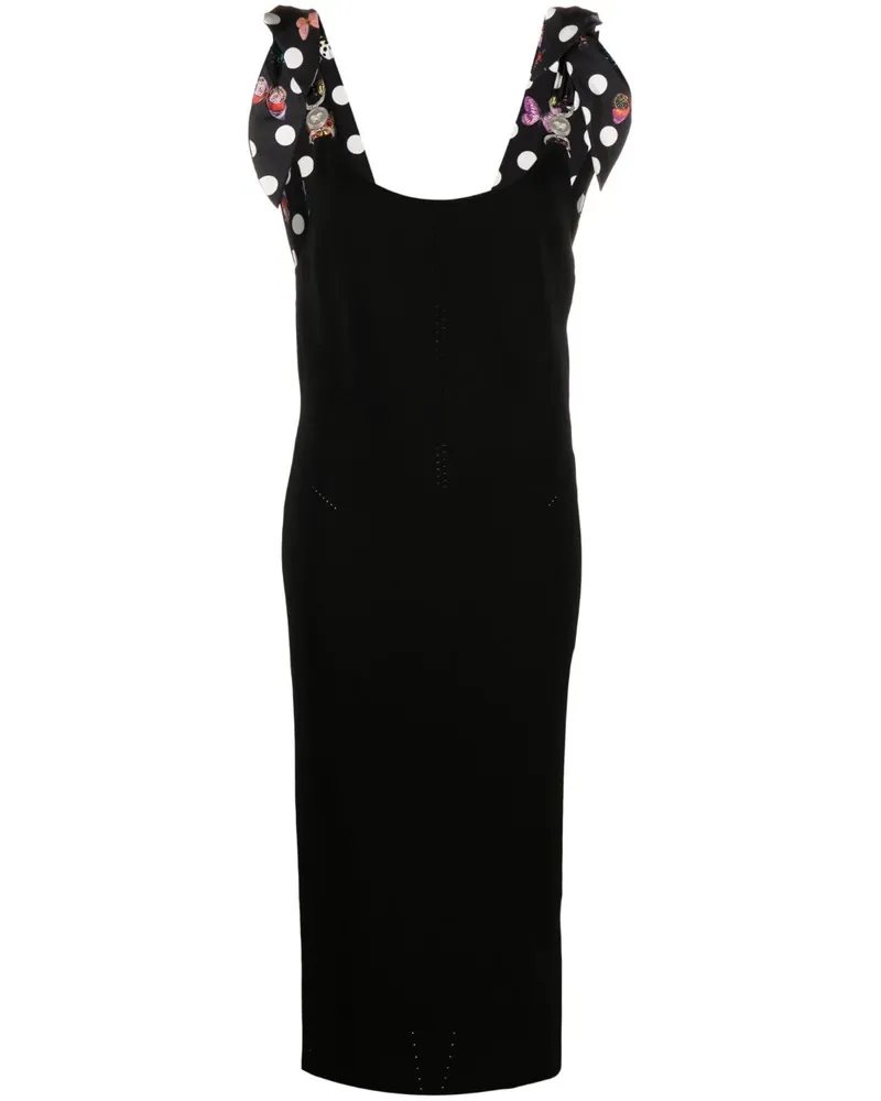 Versace Butterflies Medusa 95 Midikleid - Schwarz Schwarz