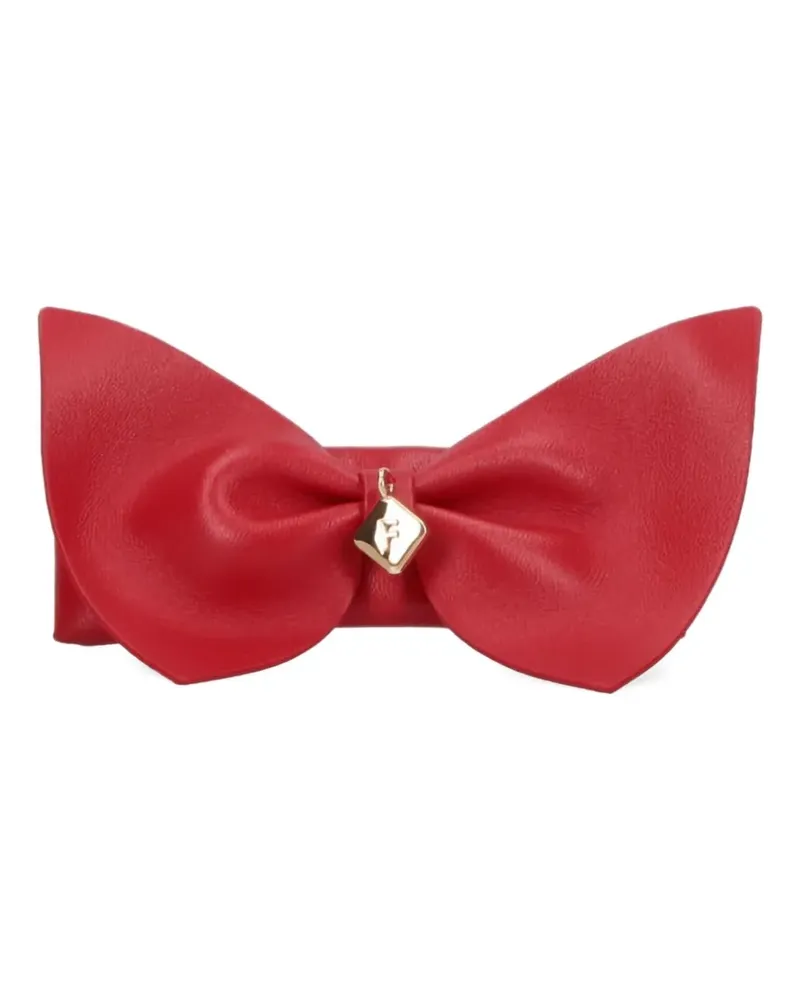 Ferragamo bow charm hair clip - Rot Rot