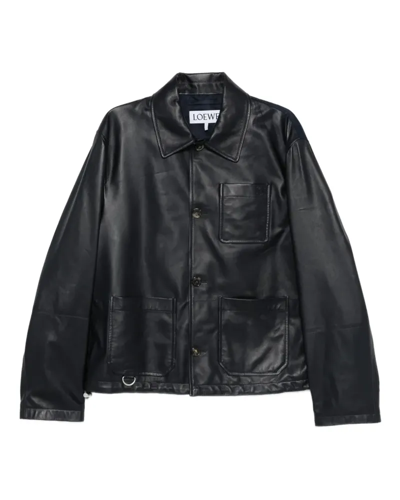 Loewe patch-pocket button jacket - Blau Blau