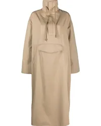 Nanushka Trenchcoat mit Stehkragen Nude