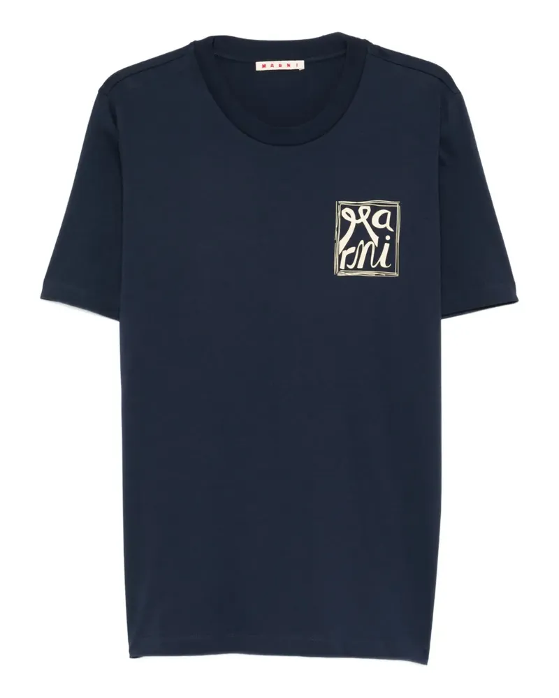 Marni T-Shirt mit rundem Ausschnitt - Blau Blau
