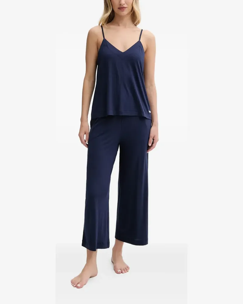 DKNY Pyjama mit V-Ausschnitt - Blau Blau