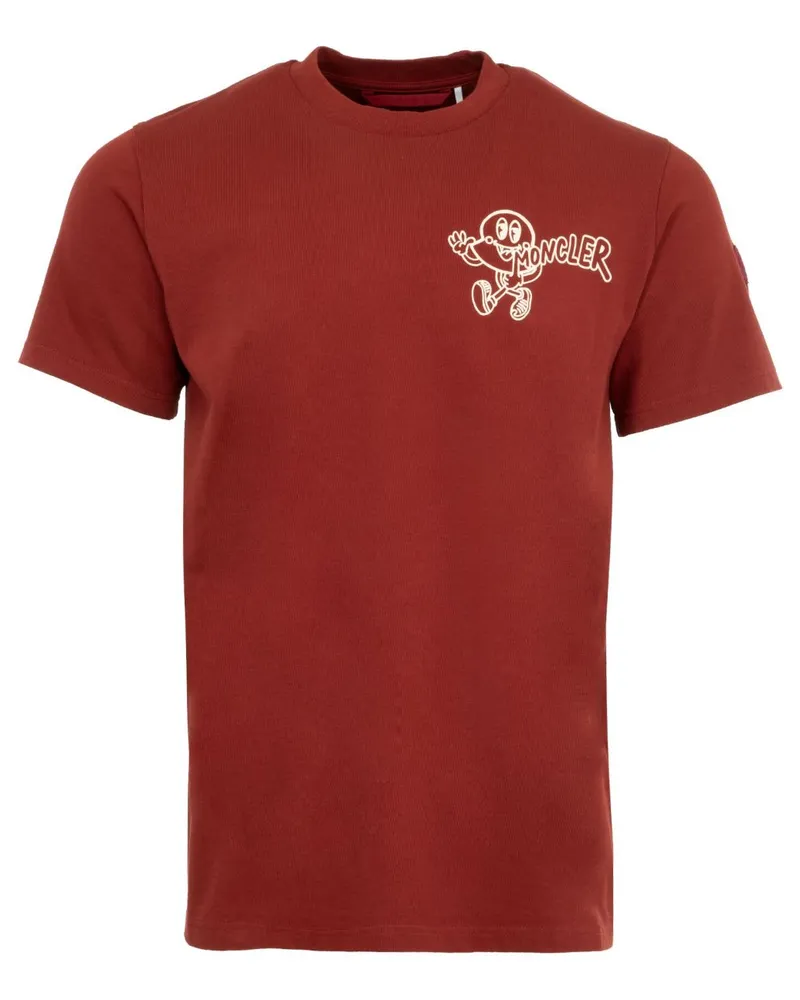 Moncler T-Shirt mit Logo-Print - Rot Rot