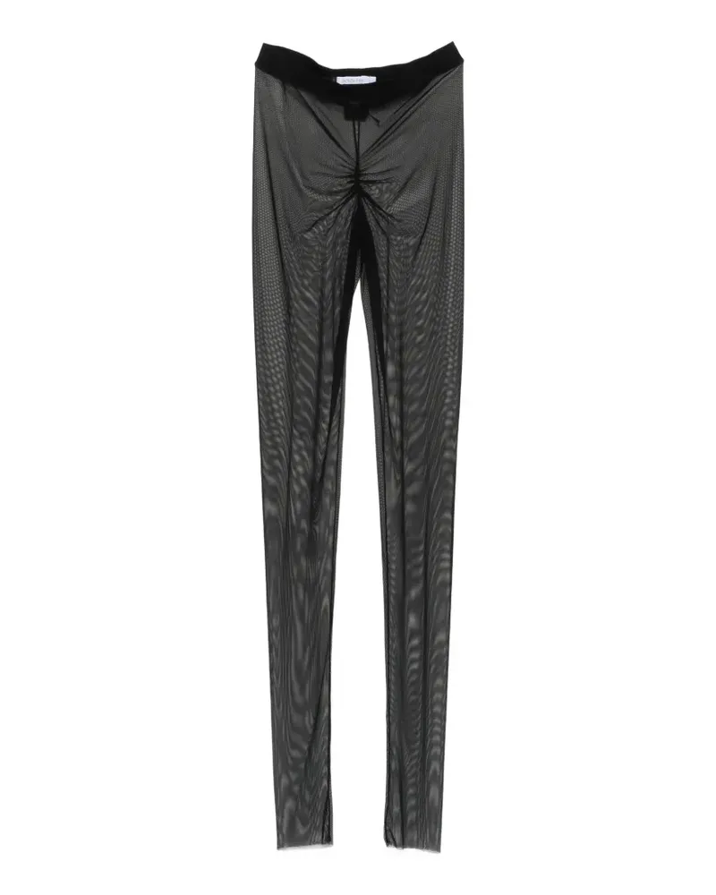 Patrizia Pepe Semi-transparente Leggings aus Tüll - Schwarz Schwarz