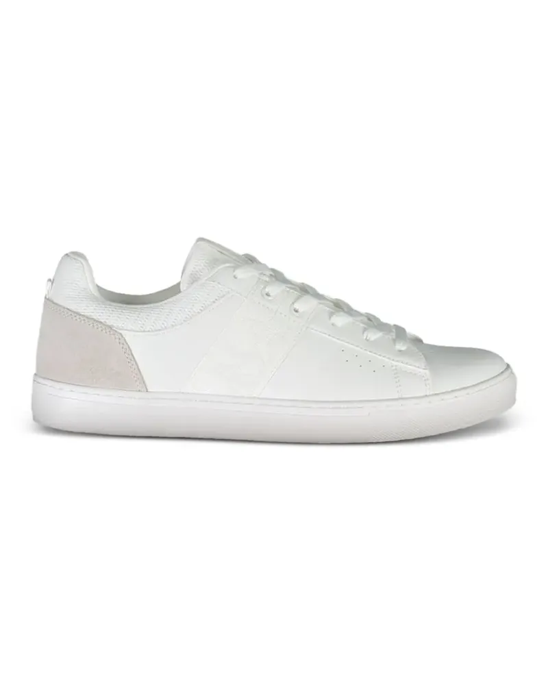 Napapijri suede-panelled leather sneakers - Weiß Weiß