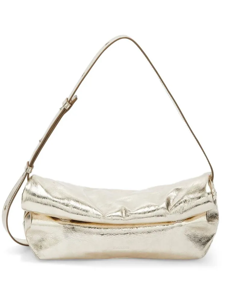 Jil Sander Kleine Rollup Schultertasche - Gold Gold