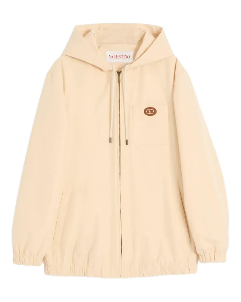 Valentino Garavani Kapuzenjacke mit VLogo-Patch - Nude Nude