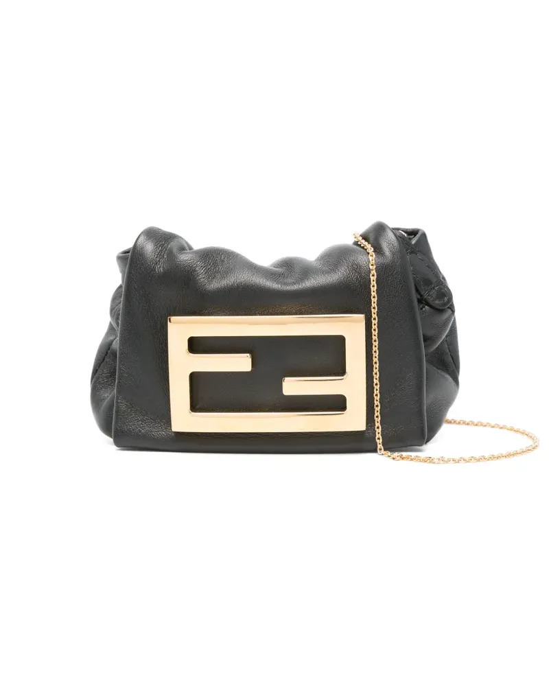 Fendi Nano Mamma Baguette Mini-Tasche - Schwarz Schwarz