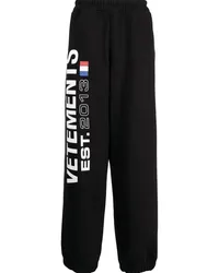 VETEMENTS Jogginghose mit Logo-Print Schwarz