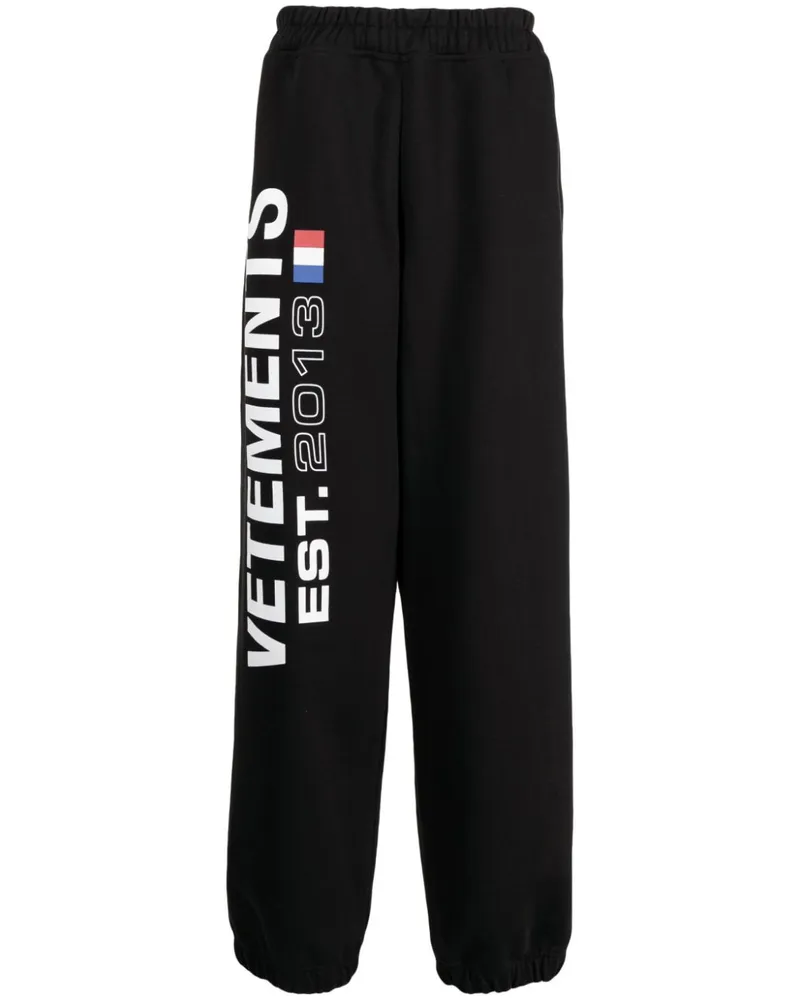 VETEMENTS Jogginghose mit Logo-Print - Schwarz Schwarz