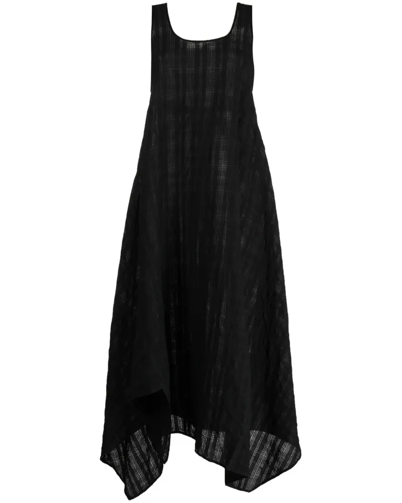forme d'expression Ärmelloses Leinenkleid - Schwarz Schwarz