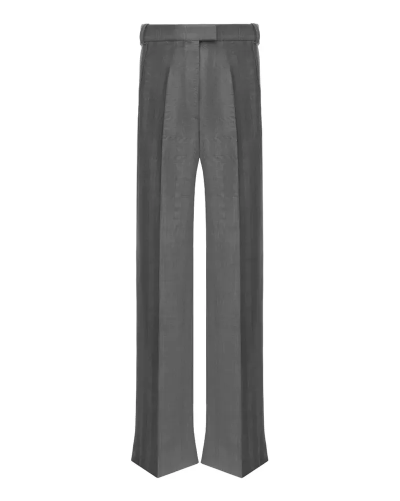 SITUATIONIST Faltenhose aus Wolle mit Schottenkaro - Grau Grau