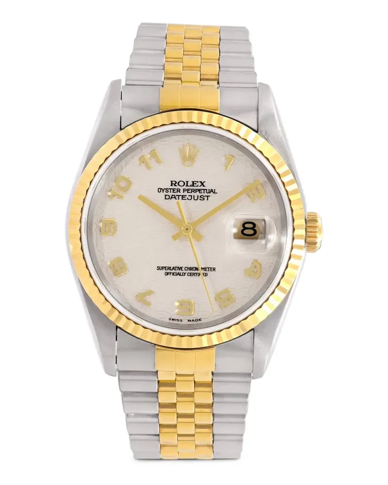 Rolex Datejust Armbanduhr mit geriffelter Lünette 36mm - Nude Nude