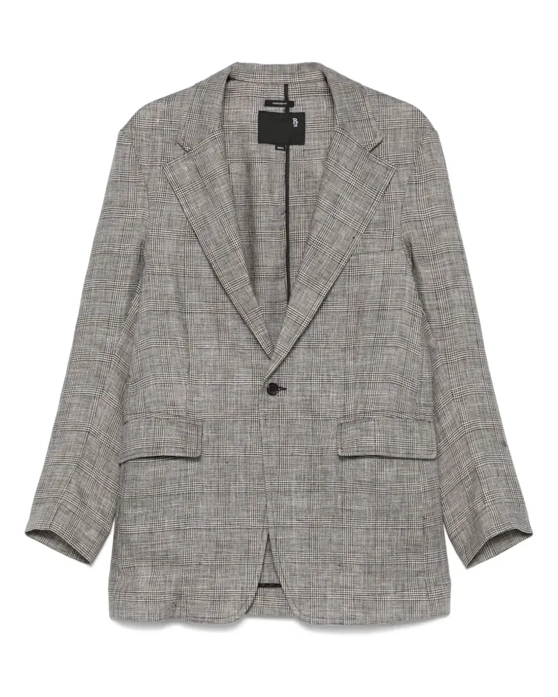 R13 Blazer mit Prince-of-Wales-Karo - Schwarz Schwarz