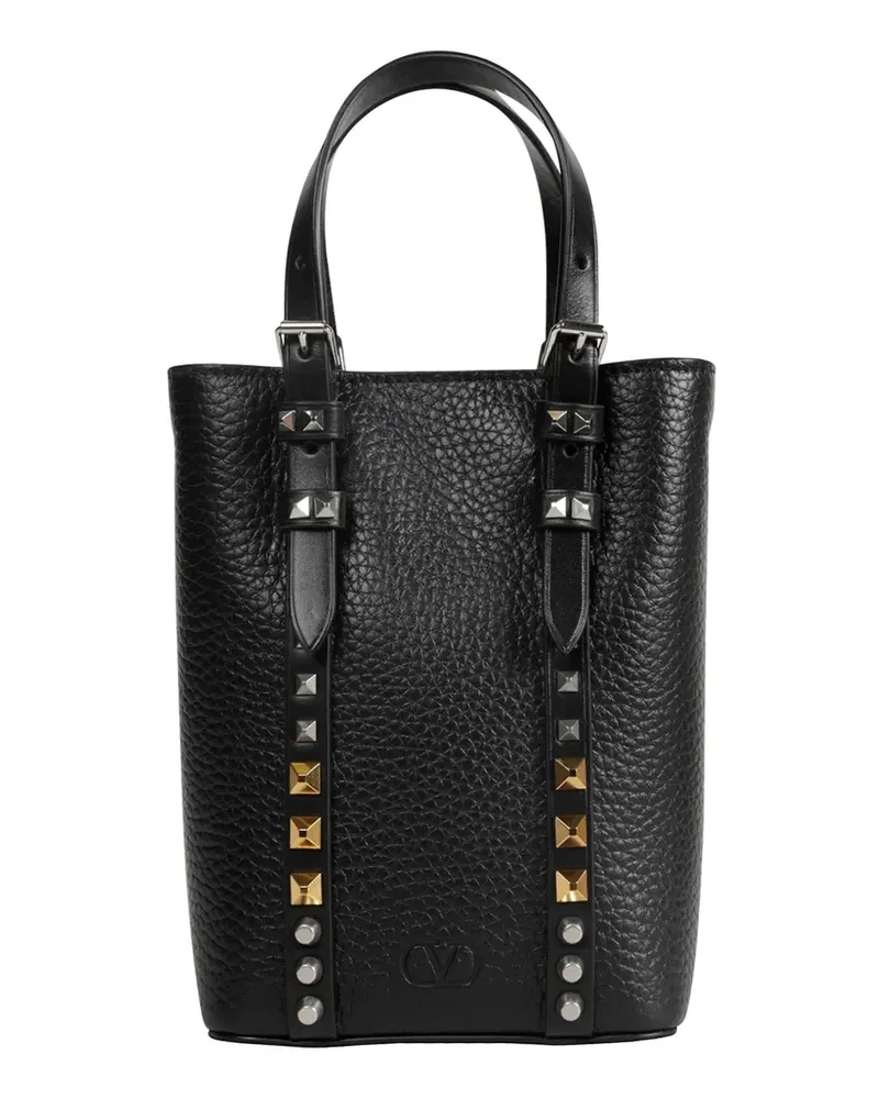 Valentino Garavani mini Rockstud leather tote bag - Schwarz Schwarz