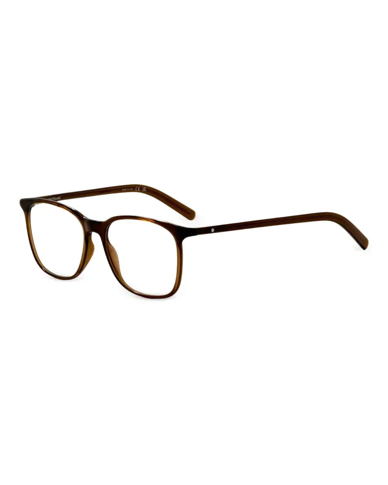 Montblanc Brille mit eckigem Gestell - Braun Braun