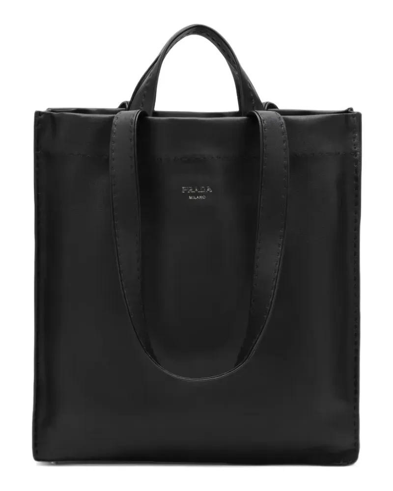 Prada Tote Bag aus Nappaleder - Schwarz Schwarz