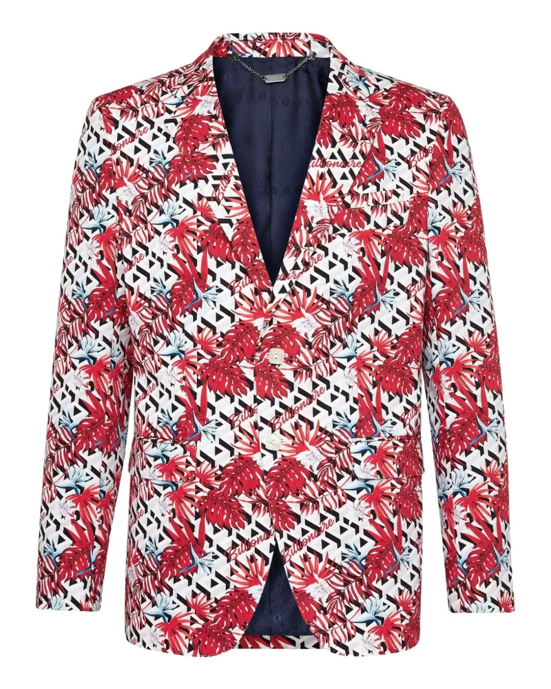 Billionaire patterned slim-fit blazer - Rot Rot