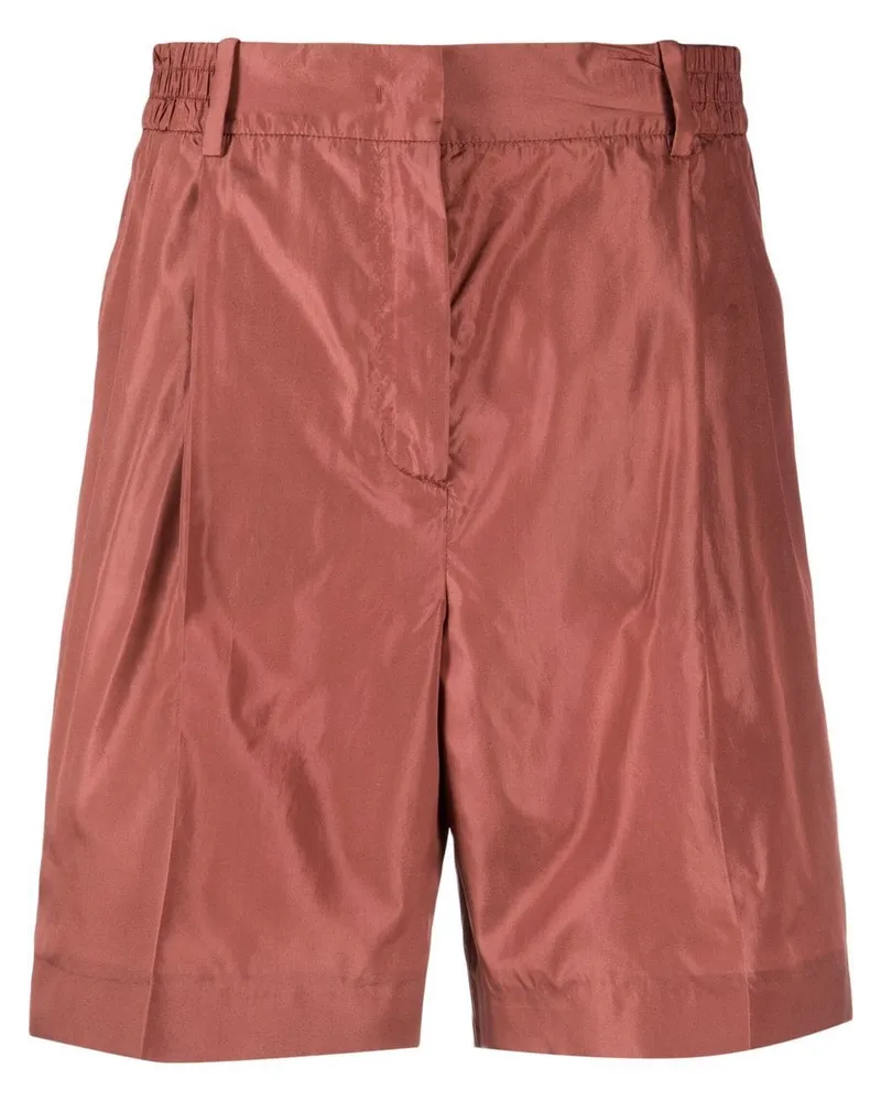 Valentino Garavani Seidenshorts mit hohem Bund - Rot Rot