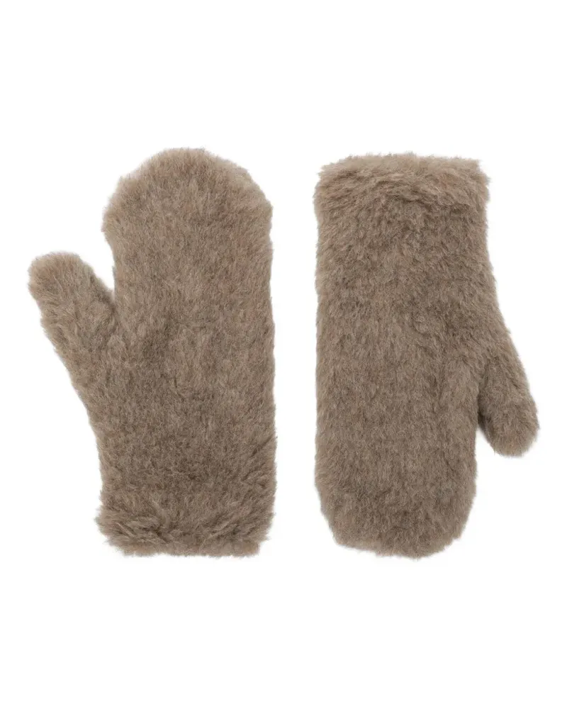 Max Mara Ombrato Handschuhe - Braun Braun