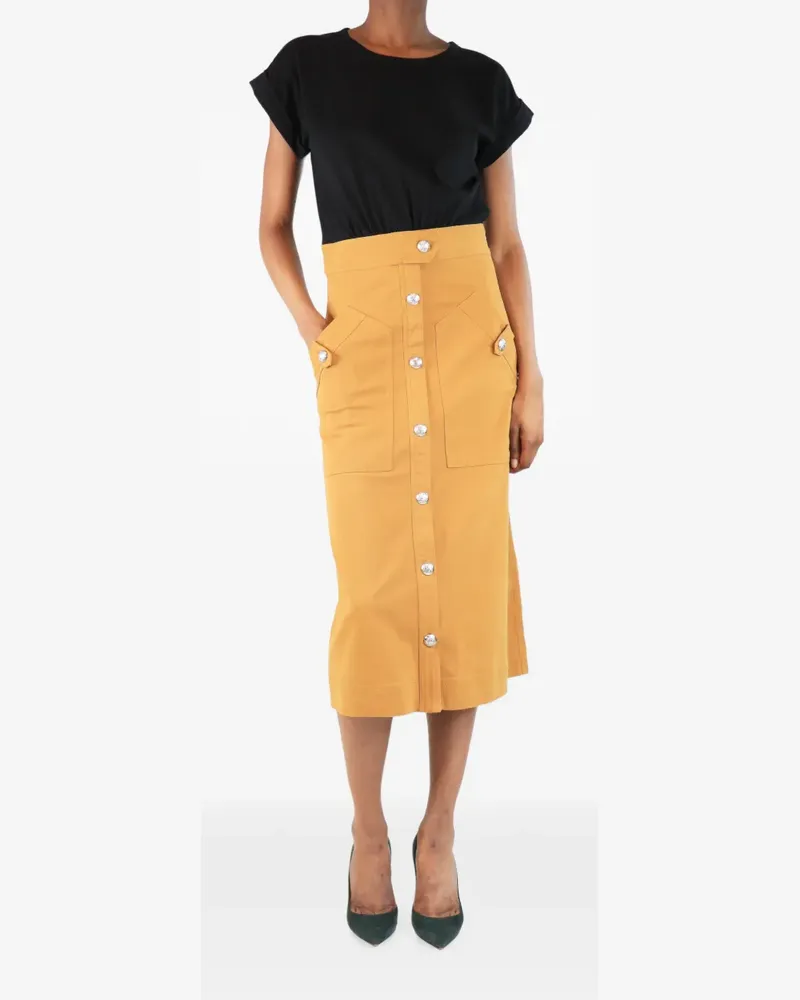 Veronica Beard button-up midi dress - Gelb Gelb