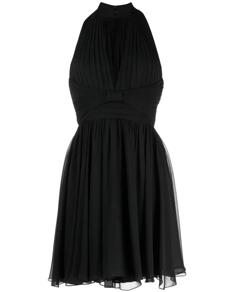 Elie Saab Minikleid mit V-Ausschnitt - Schwarz Schwarz