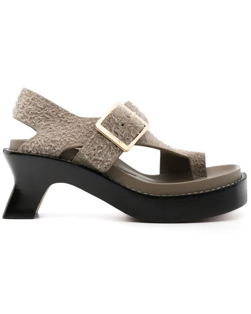 Loewe Eease Sandalen aus Wildleder 90mm - Grün Grün
