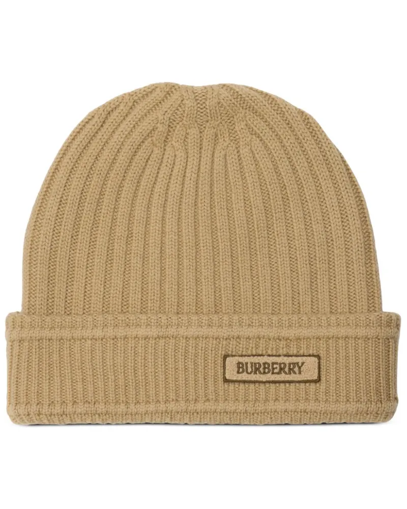 Burberry Beanie mit Logo-Patch - Nude Nude