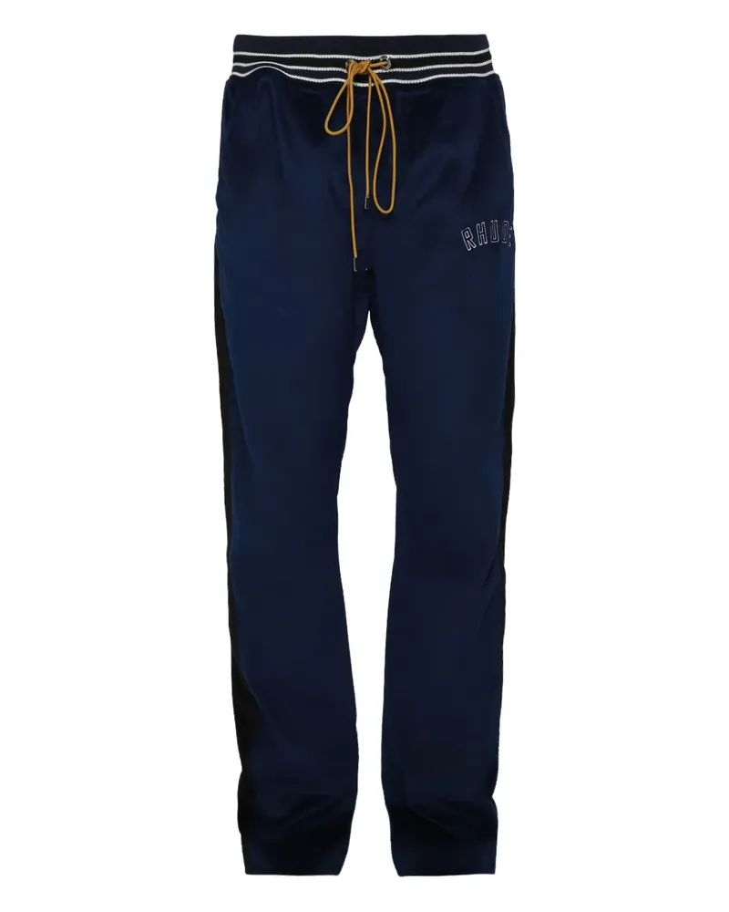 RHUDE Jogginghose mit Velours-Streifendetail - Blau Blau