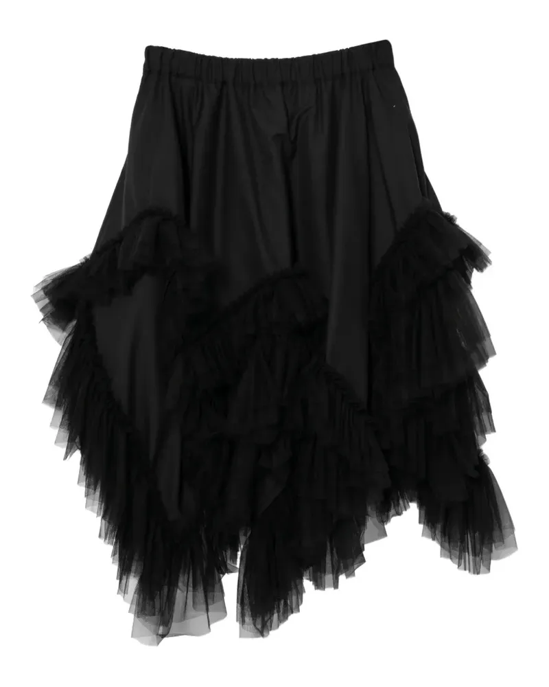 Noir Kei Ninomiya ruffled skirt - Schwarz Schwarz