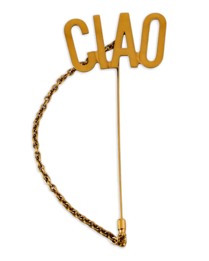 Moschino Brosche mit Kettendetail - Gold Gold