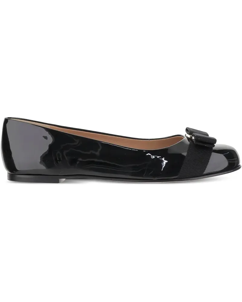 Ferragamo Ballerinas mit Vara-Schleife - Schwarz Schwarz