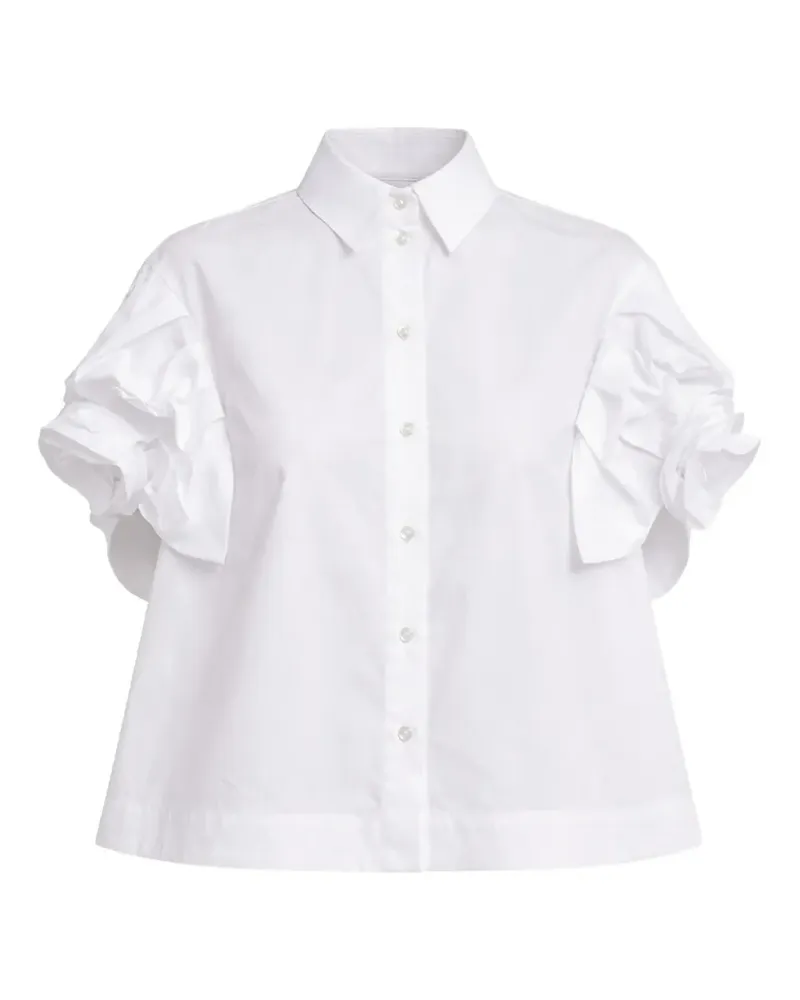 Simone Rocha Hemd mit Rüschenärmeln - Weiß Weiß