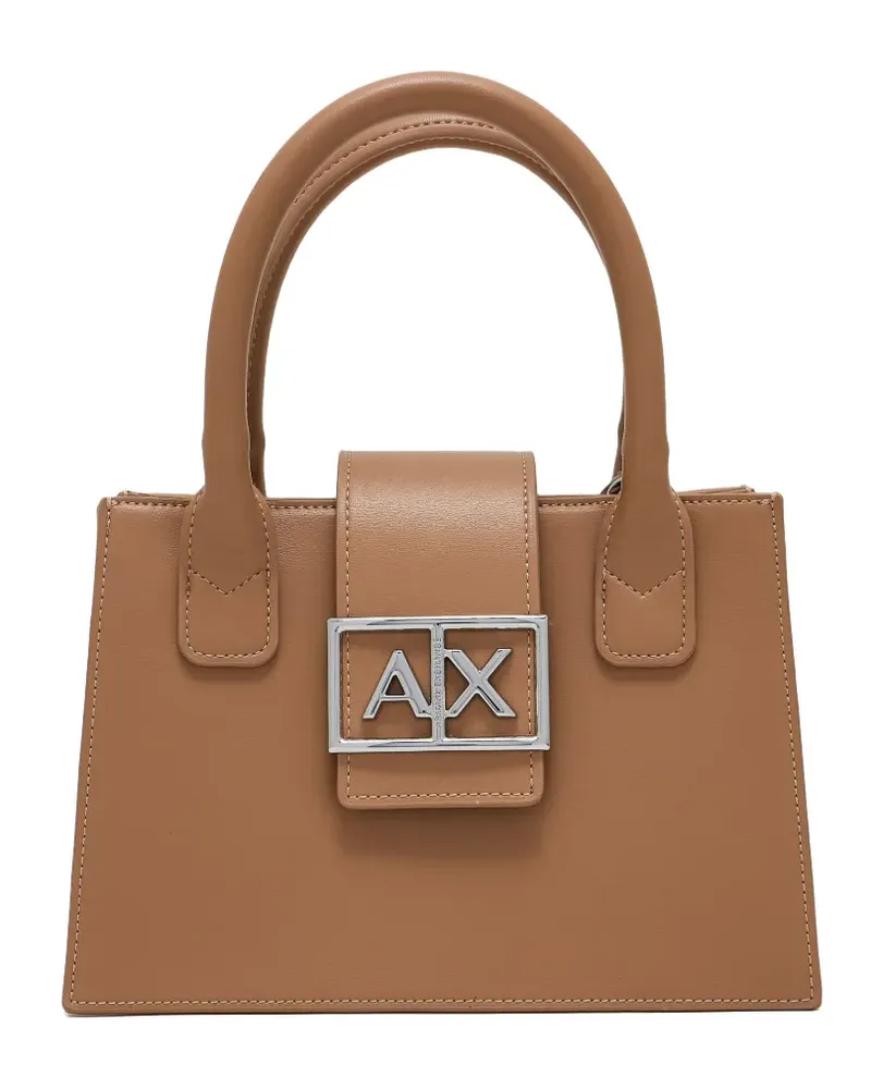 Armani Exchange Tote Bag mit Logo - Braun Braun