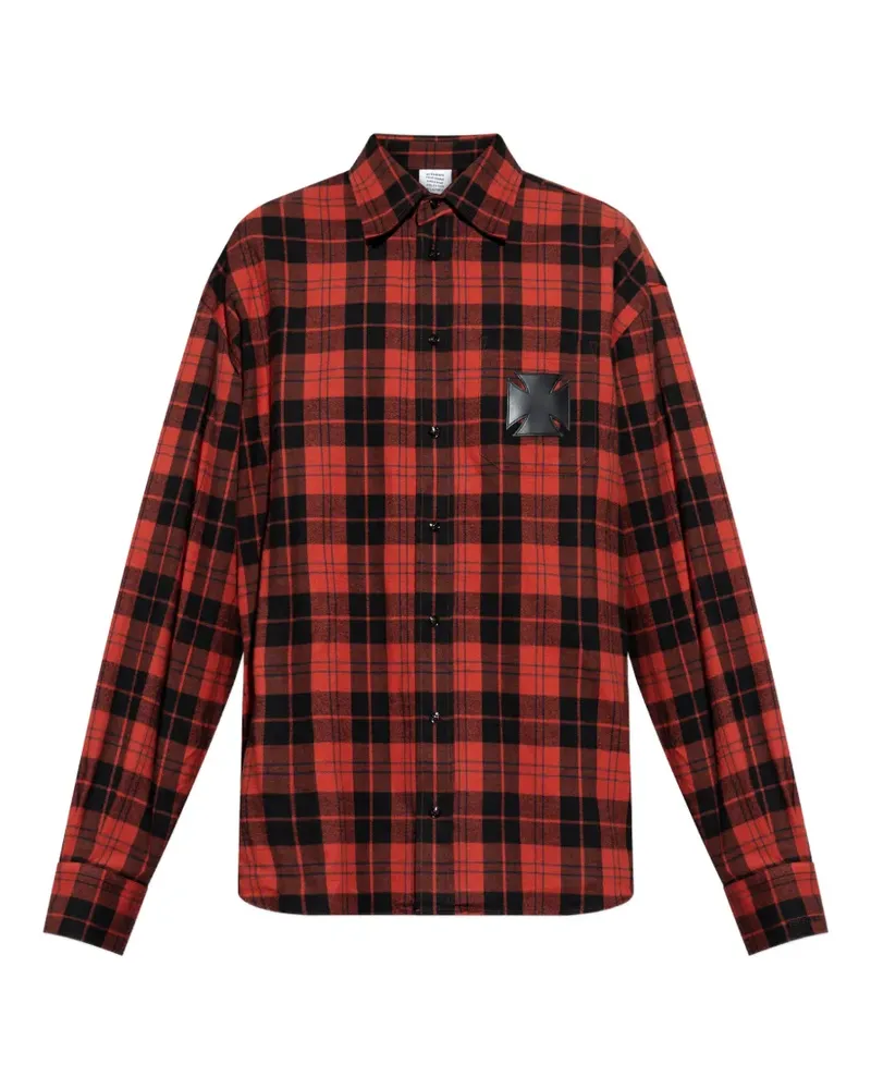VETEMENTS Kariertes Simply-Check-Hgbt Hemd - Rot Rot