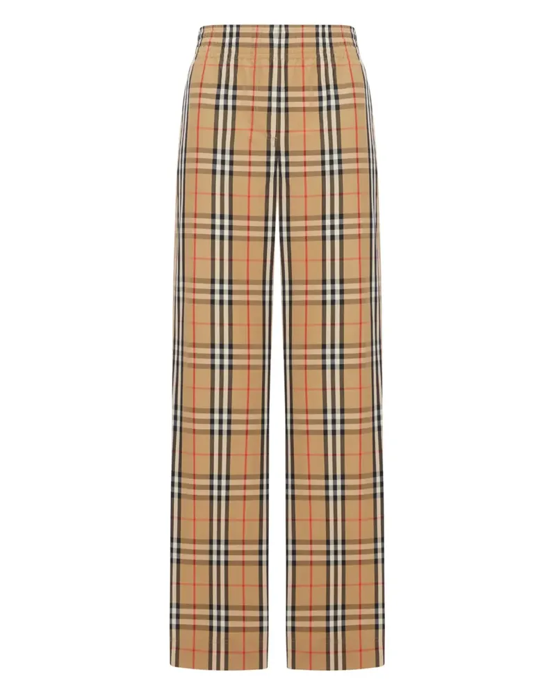 Burberry Karierte Hose mit Stretchbund - Nude Nude