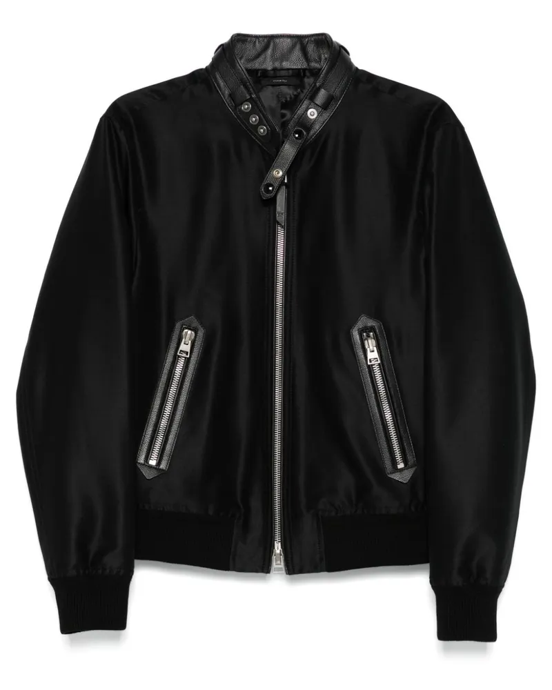 Tom Ford Klassische Bomberjacke - Schwarz Schwarz