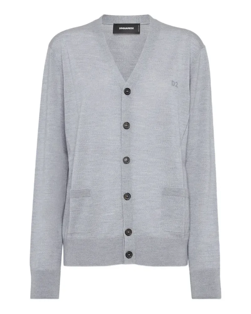 Dsquared2 Cardigan mit V-Ausschnitt - Grau Grau