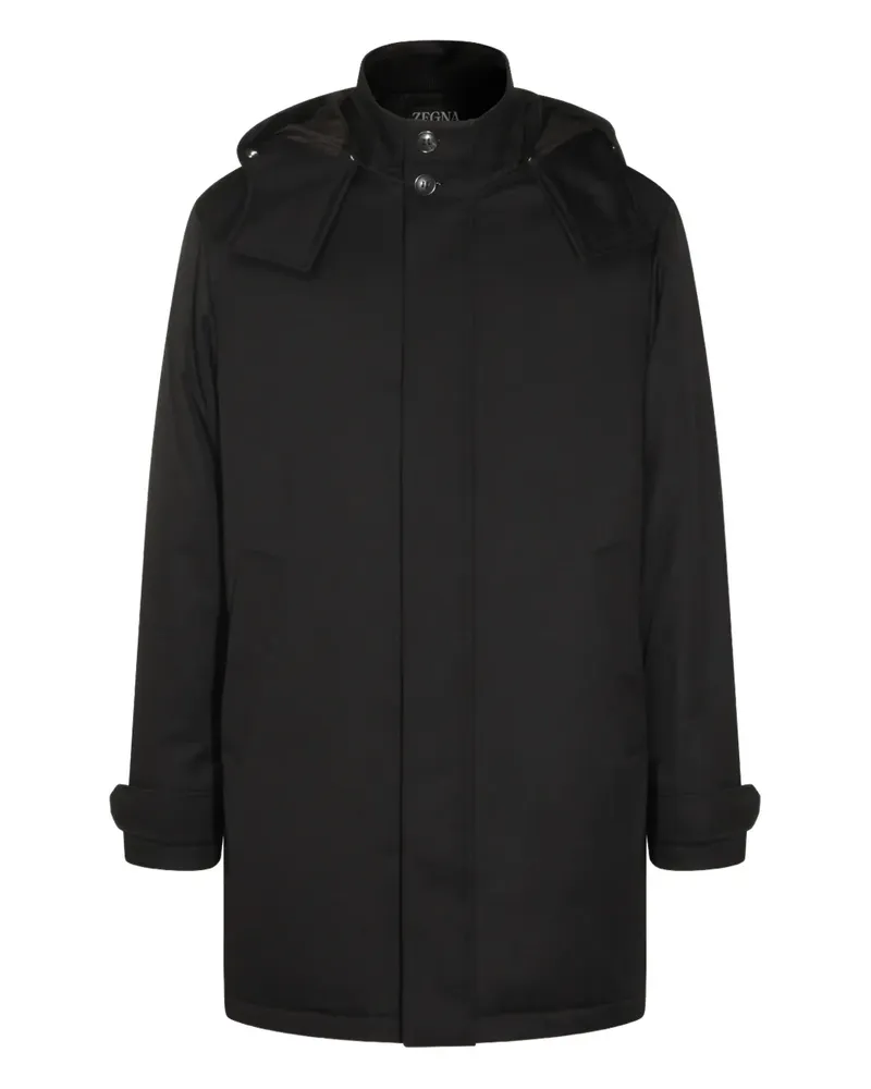 Ermenegildo Zegna hooded parka coat - Schwarz Schwarz