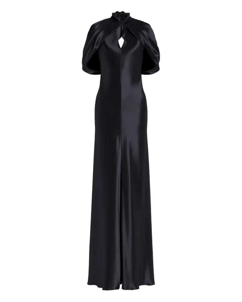 Alberta Ferretti tie-fastening maxi dress - Schwarz Schwarz