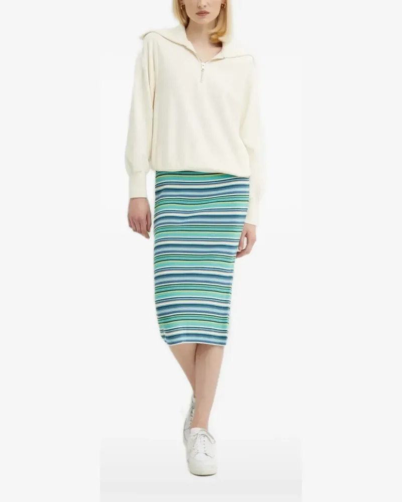 Gant Sweatshirt mit kurzem Reißverschluss - Nude Nude