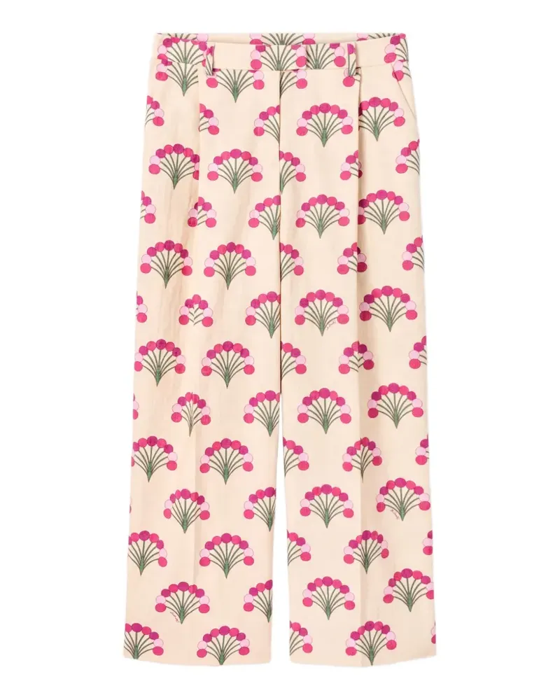 La DoubleJ Florette ecru in rustic cotton loose pants - Nude Nude
