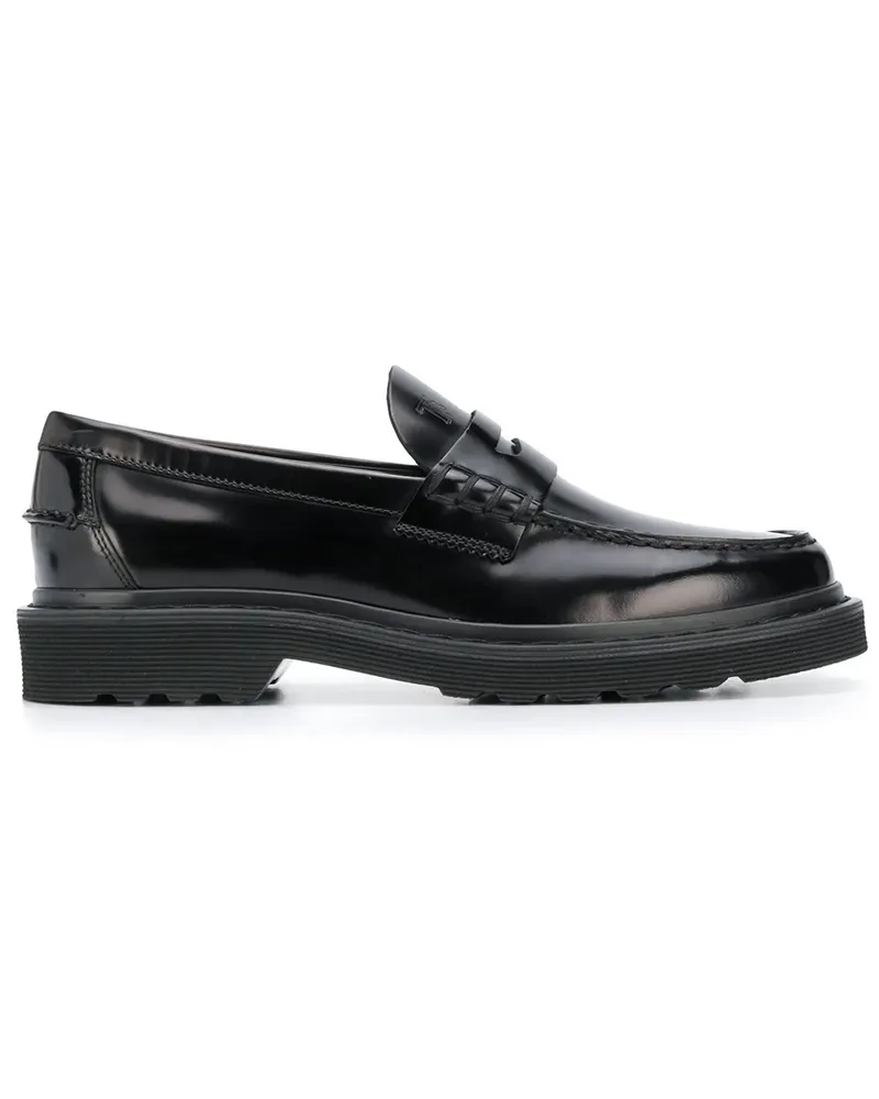 TOD'S Loafer mit Logo-Prägung - Schwarz Schwarz