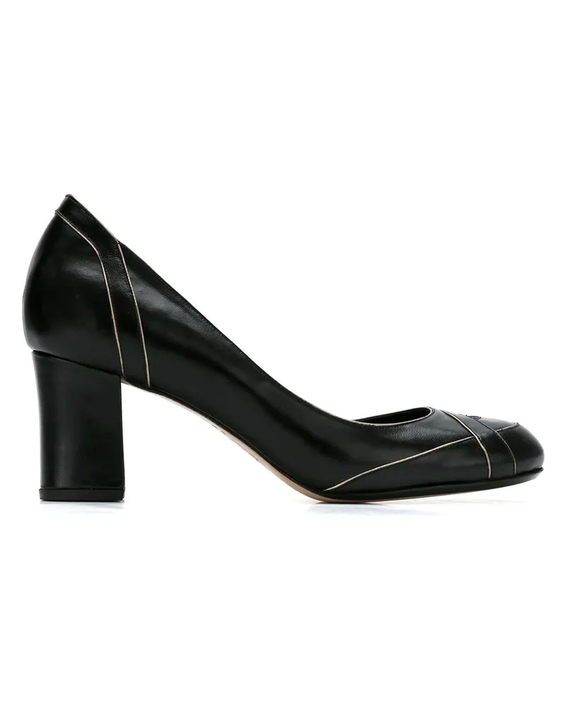 Sarah Chofakian Pumps aus Leder - Schwarz Schwarz